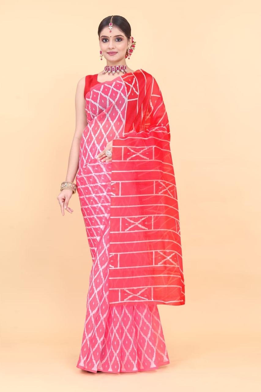 Delicate Allure Digital Print Organza Saree