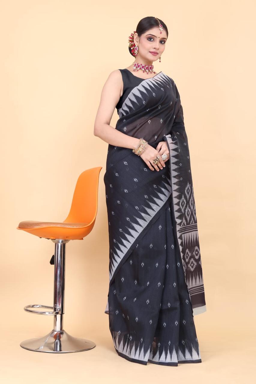 Delicate Allure Digital Print Organza Saree