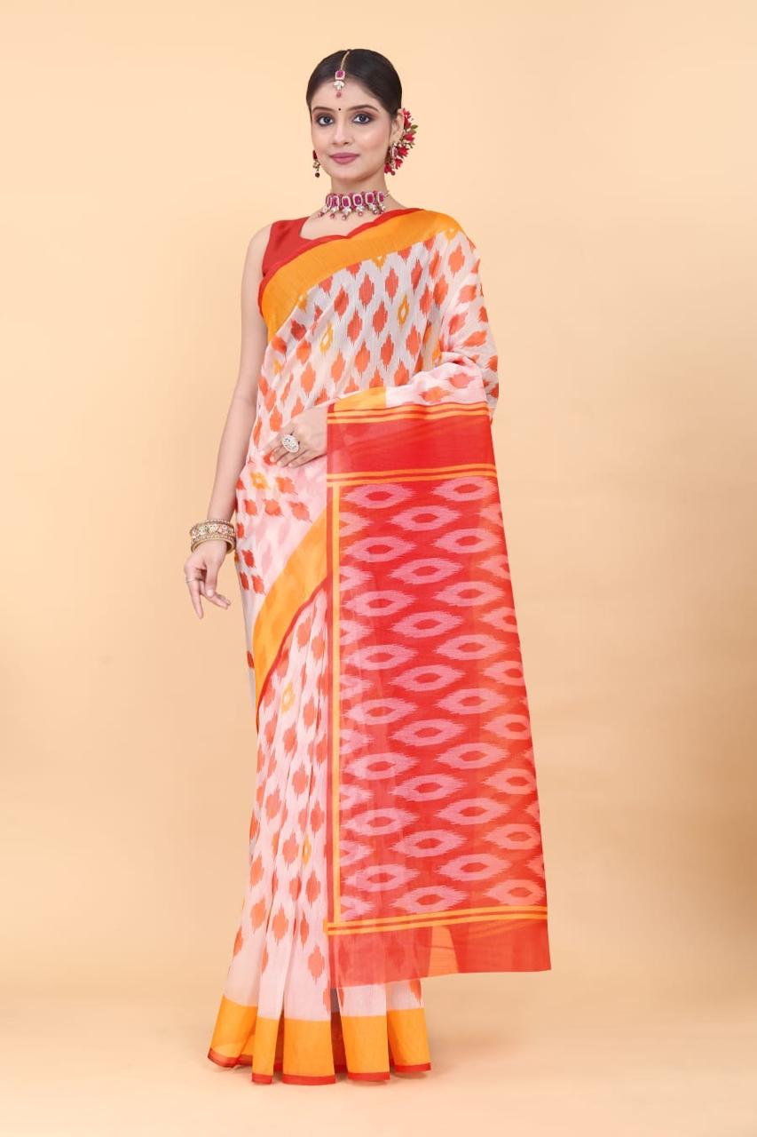 Delicate Allure Digital Print Organza Saree