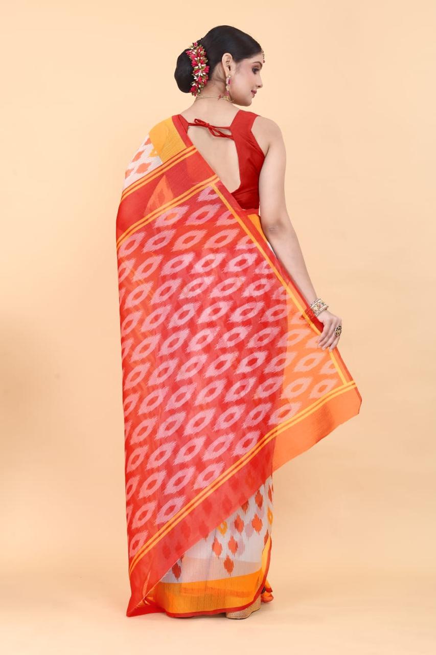 Delicate Allure Digital Print Organza Saree