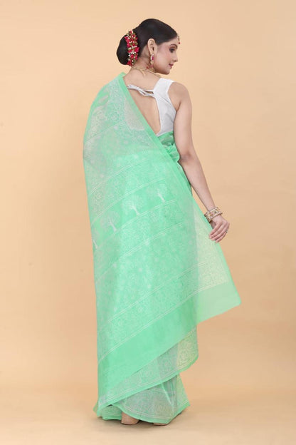 Delicate Allure Digital Print Organza Saree