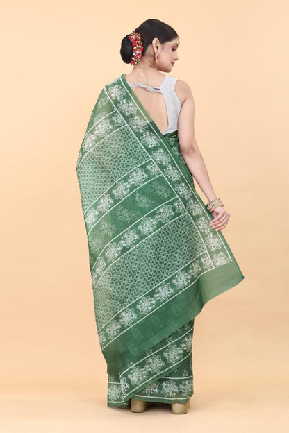 Delicate Allure Digital Print Organza Saree