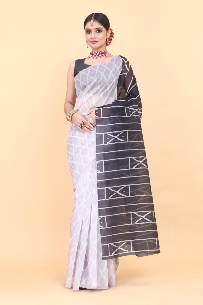 Delicate Allure Digital Print Organza Saree