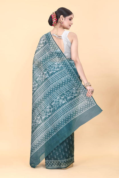 Delicate Allure Digital Print Organza Saree